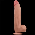 12'' King Sized Dual Layer Dildo sa Testisima i Vakuumskim Postoljem
