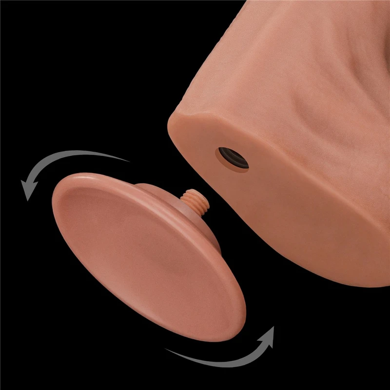 14'' King Sized Sliding Skin Dual Layer Dildo sa Testisima i Vakuumskim Postoljem