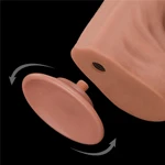 14'' King Sized Sliding Skin Dual Layer Dildo sa Testisima i Vakuumskim Postoljem