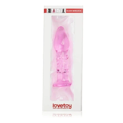 5.5" Roze Stakleni Dildos sa Vodootpornom Funkcijom - Lovetoy - Sexy Shop