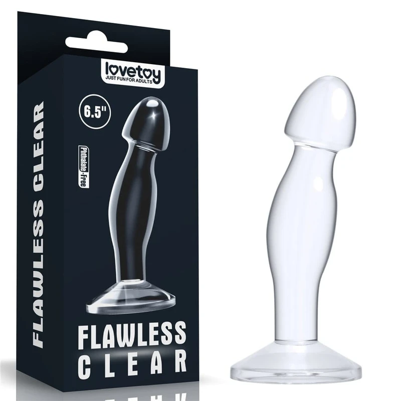 6.5'' Prozirni Prostate Plug sa Vakuumskim Postoljem