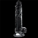 7.5'' Prozirni Dildo sa Vakuumskim Postoljem i Testisima - Lovetoy