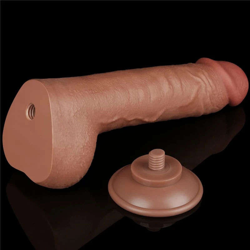 9.5'' Realistični Dildo sa Vakuumskim Postoljem - Braon, Lovetoy