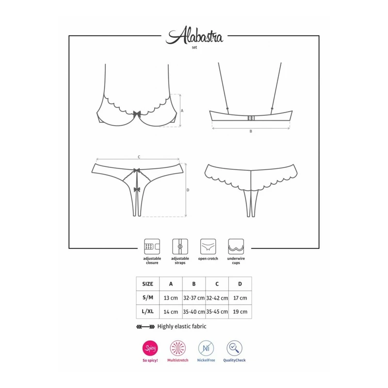 Alabastra set S/M bijeli Obsessive