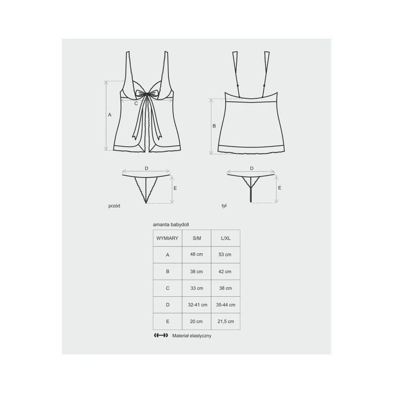 Amanta Babydoll L/XL - Crna Obsession