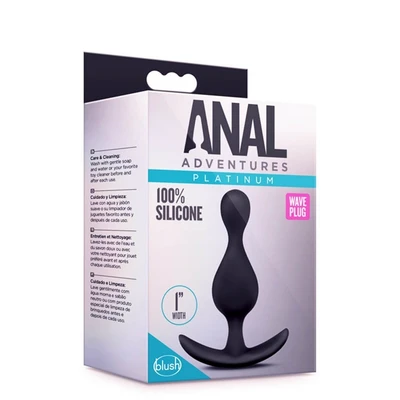 Analni čep Wave Plug - Crni - Blush - 11,4 cm - Sexy Shop