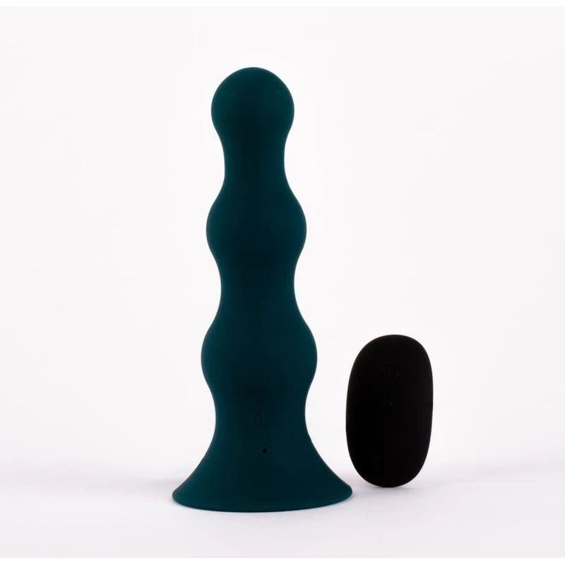 Automatski inflatabilni analni čep sa daljinskim upravljačem - Zelen 19cm, vodootporan, sa vakuumskim postoljem