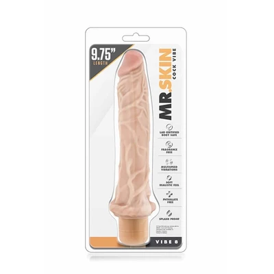 B Yours Vibe 8 Realistični vibrator sa teksturom i viš brzinama 24,7 cm - Vodootporan kožni boja - Sexy Shop