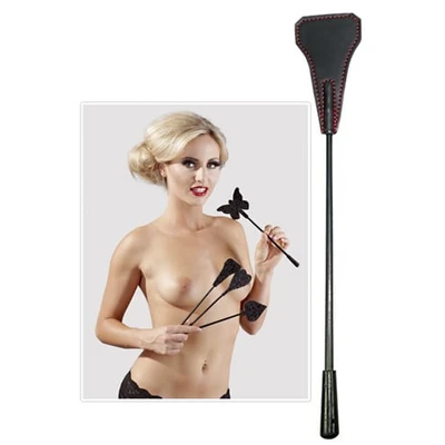Bad Kitty Classic Mini Crop 25cm - Crni sa crvenim šavovima - Sexy Shop
