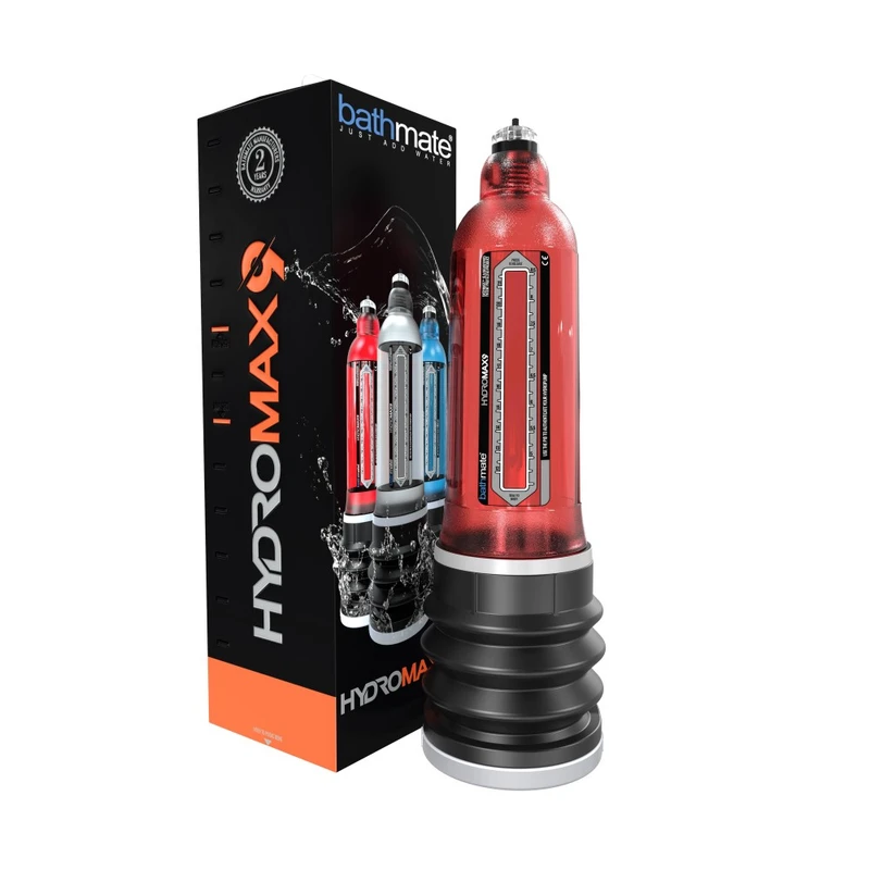 Bathmate Hydromax X30 - Crveni vodootporni pumpa za penis 34cm