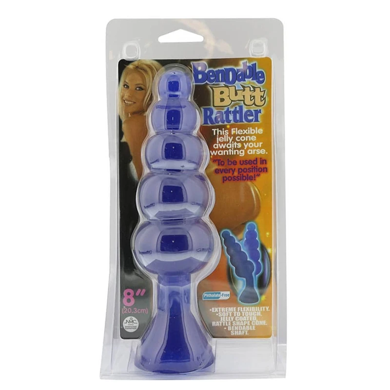 Bendable Butt Rattler Plavi 20,3cm sa Vakuumskim Postoljem