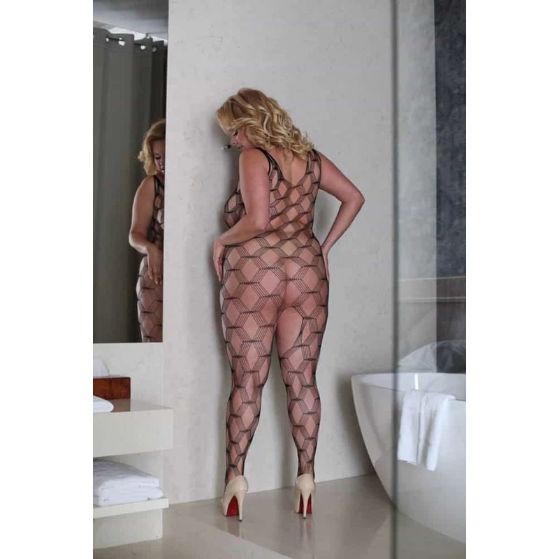 Bodystocking Crni XL/3XL - Softline Plus Size