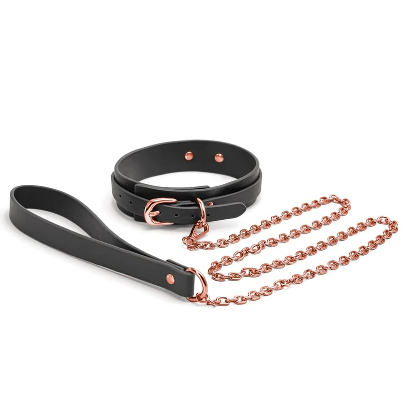 Bondage Couture Ogrlica i Lako - Crna/Zlatna