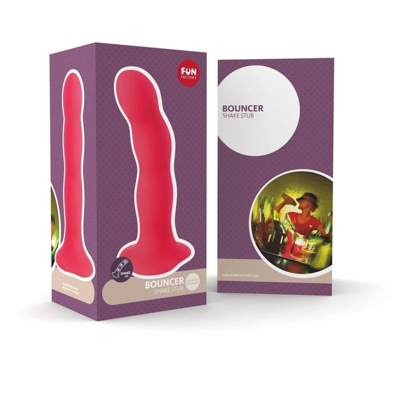 Bouncer Shake Dildo 18cm - Crveni