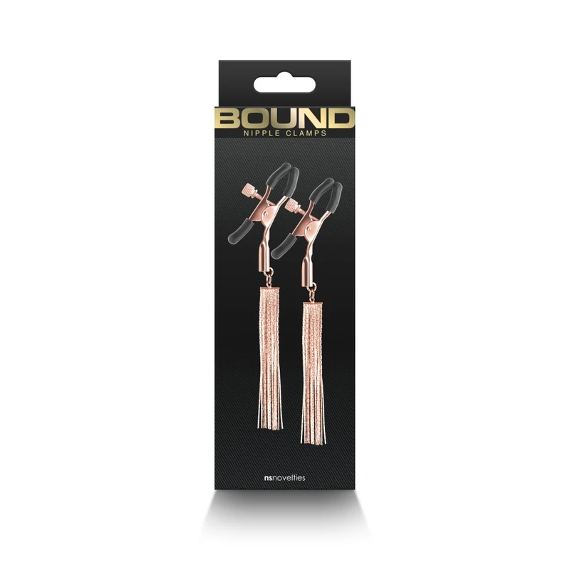 Bound Nipple Clamps - D2 - Roze Zlato - NS Toys