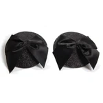 Burlesque pasties BOW - crne samolepljive šnale za intimne trenutke