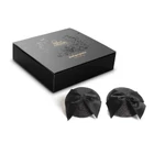Burlesque pasties BOW - crne samolepljive šnale za intimne trenutke