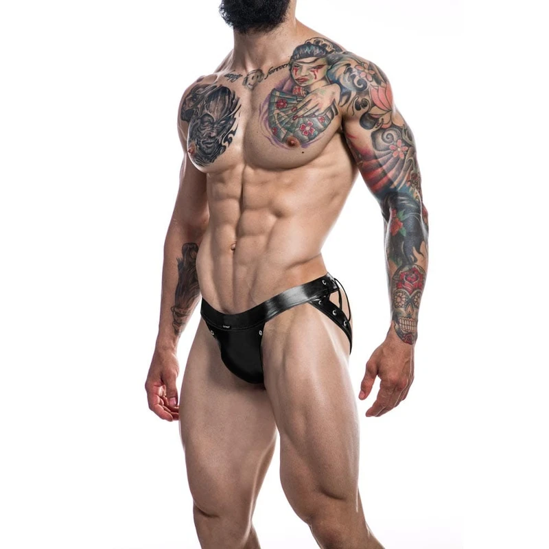 C4M-Desire Jockstrap Crni Veštačka Koža