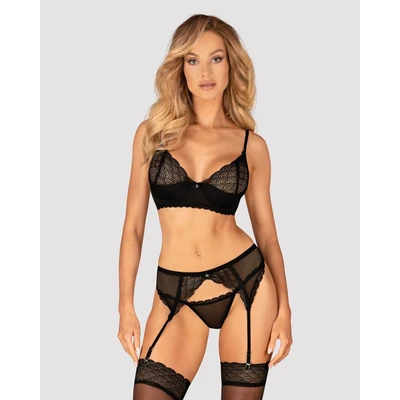 Chemeris 3-dijelni set XS/S crni - Sexy Shop