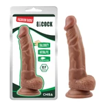 Chisa Novelties Realistični Dildo 21.5cm sa Testisima i Vakuumskim Postoljem