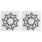 Crni samolepljivi stikeri za bradavice u obliku zvezde - Pack of 2