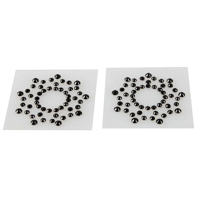 Crni samolepljivi stikeri za bradavice u obliku zvezde - Pack of 2