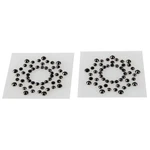 Crni samolepljivi stikeri za bradavice u obliku zvezde - Pack of 2