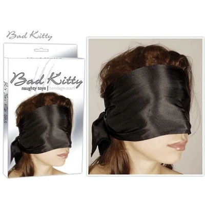 Crni satenski bondage šal - Bad Kitty 120cm - Sexy Shop
