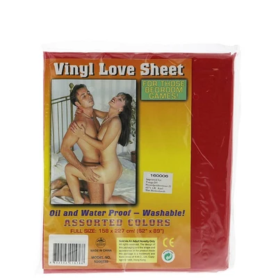 Crvena PVC plahta 158x227cm, vodootporna i periva - Sexy Shop