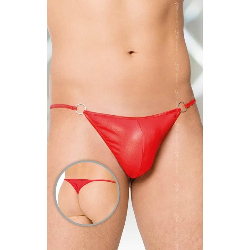 Crveni muški thong - Softline 100% poliester