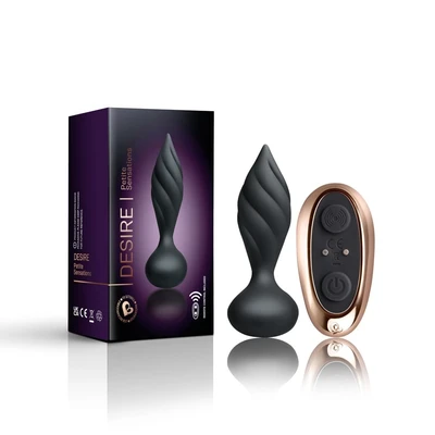 Desire - Crni analni vibrator sa daljinskim upravljačem - Sexy Shop