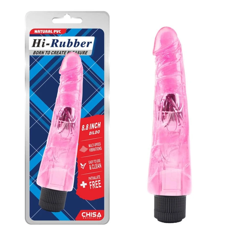 Dildo Chisa Novelties 23cm Roze sa Vibracijom i Vodootporno