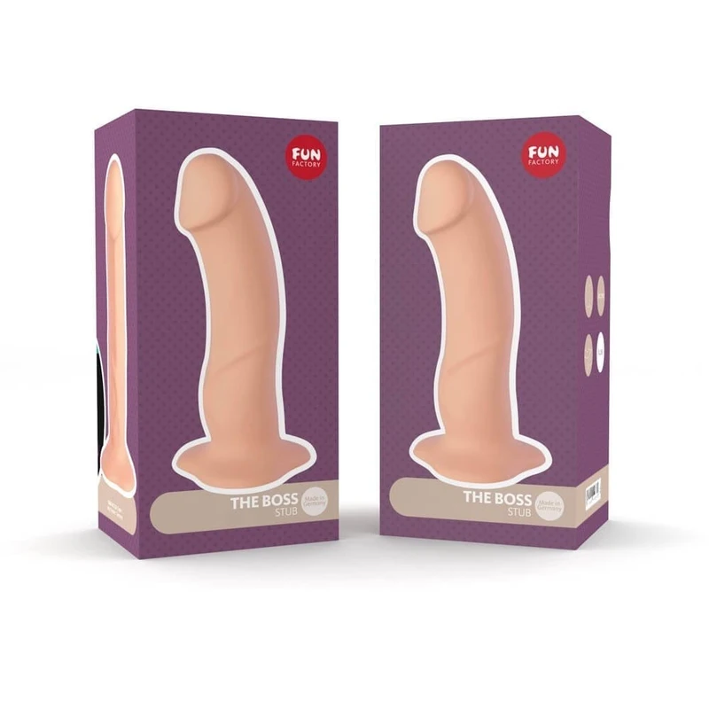 Dildo The Boss Fun Factory, 18 cm, G tačka, sa vakuumskim postoljem, vodootporan, kožna boja