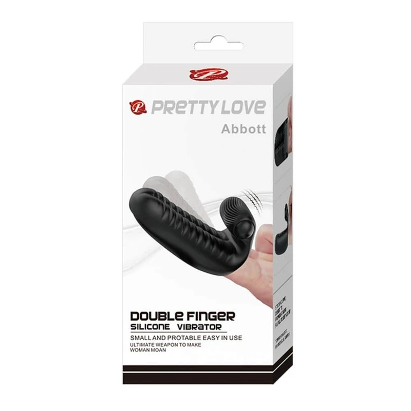 Double finger vibrator sa rastezljivim petljama – Pretty Love Abbott Black