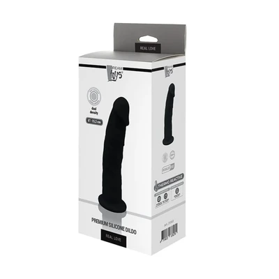 Dream Toys Real Love Dildo 15,2 cm Crni sa Vakuumskim Postoljem - Sexy Shop