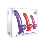 Eve's Dildo Fun Pack - Šareni vibrator sa vakuumskim postoljem, 17 cm