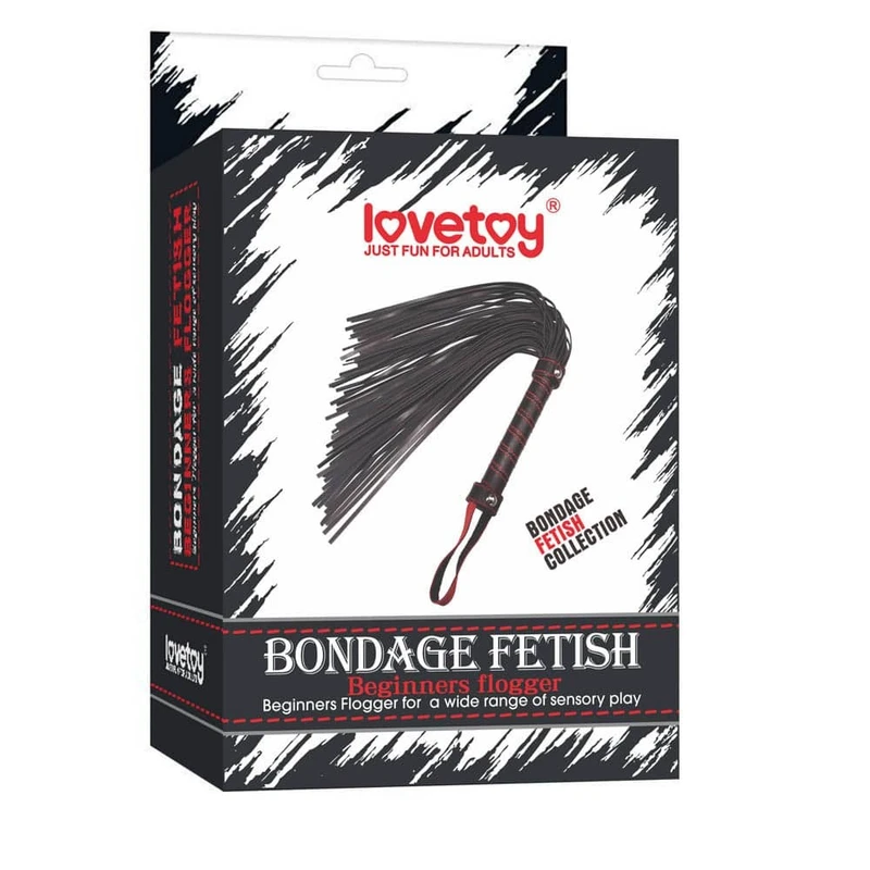 Flogger za početnike - crni 45cm, Lovetoy