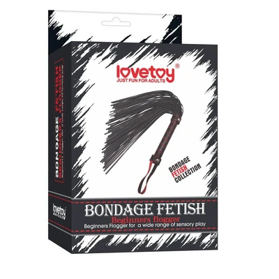 Flogger za početnike - crni 45cm, Lovetoy - Sexy Shop