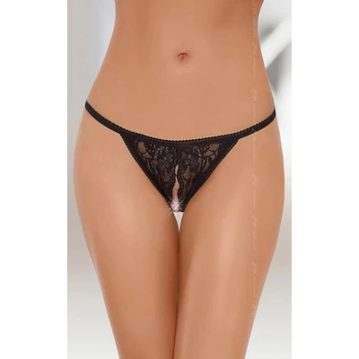 G-string 2227 - crni satin Softline S-L - Sexy Shop