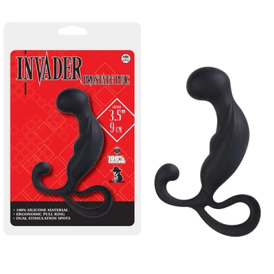 Invader 3.5" silikon prostatni čep crni - Sexy Shop