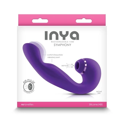 INYA - Symphony vibrator sa stimulansom klitorisa, ljubičasti, 17,1 cm - Sexy Shop