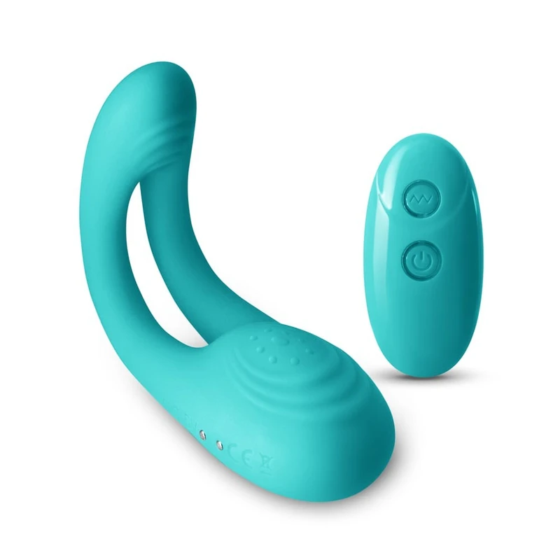 INYA Utopia - Dualni stimulator sa daljinskim upravljačem - 15cm - Zelena