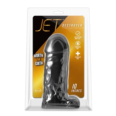 JET DESTROYER CRNI KARBON METALIK 25,4CM - Sexy Shop