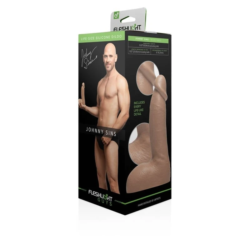 Johnny Sins Silikonski Dildo sa Testisima i Vakuumskim Postoljem 21cm