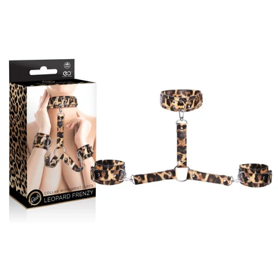 Leopard Fetiš Ogrlica sa Rukavicama - Sexy Shop
