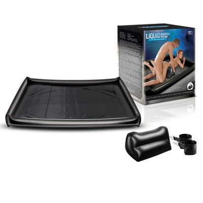 Liquid Blocker igračka podloga 2m x 1.6m sa inflatibilnim rubom - Nmc, crna - Sexy Shop