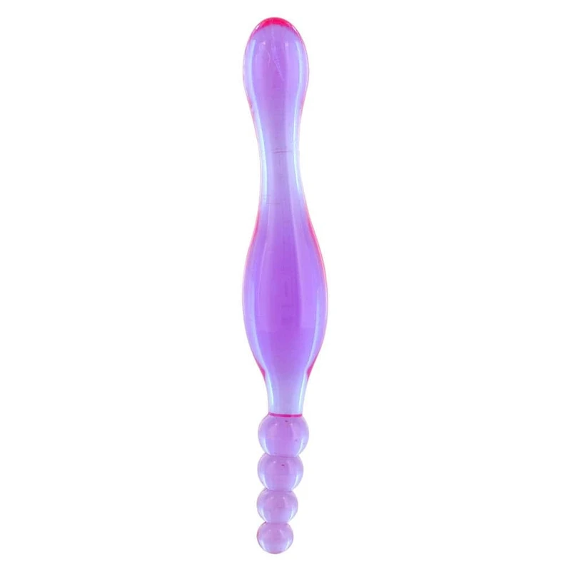 Ljubičasti dupli dildo Smoothy Prober 17,8 cm