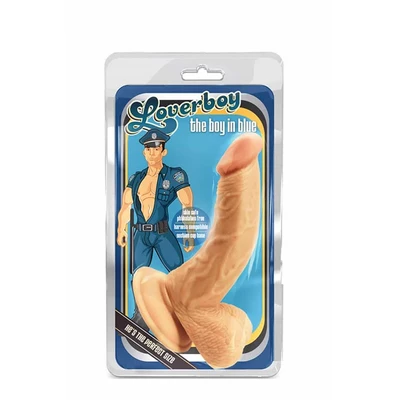 Loverboy The Boy In Blue - Realistični dildo sa vakuumskim postoljem za G-tačku i P-tačku stimulaciju - Sexy Shop