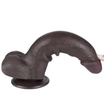 Lovetoy 22cm Crni Dildo sa Testisima i Vakuumskim Postoljem