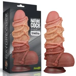 Lovetoy 9.5'' Dupli Silikonski Kamenjasti Penisl sa Testisima i Vakuumskim Postoljem